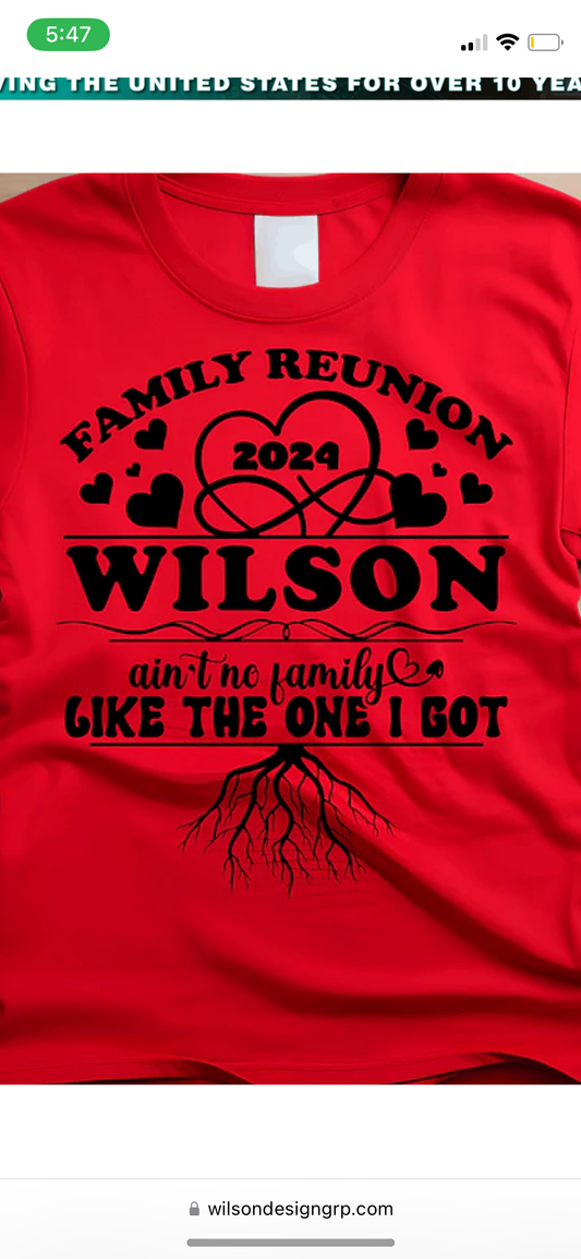 Family Reunion Shirts